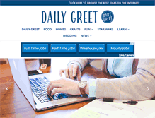 Tablet Screenshot of dailygreet.com